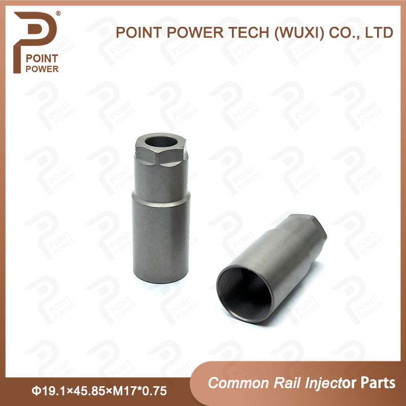 ディーゼル燃料インジェクター スペアパーツ ノズルナットキャップ、サイズ Φ19.1×45.85×M17*0.75、ピエゾインジェクター115069用
