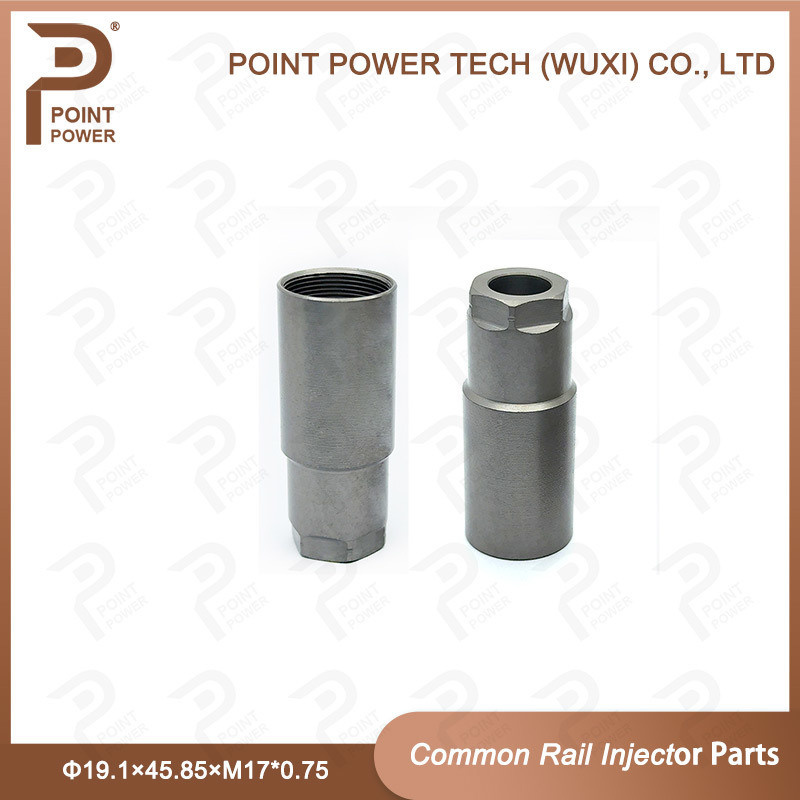 ディーゼル燃料インジェクター スペアパーツ ノズルナットキャップ、サイズ Φ19.1×45.85×M17*0.75、ピエゾインジェクター115069用